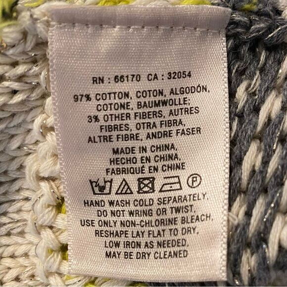 Anthropologie Moth Chaux Yellow Grey Knit Open Cardigan Size Small - Picture 6 of 6